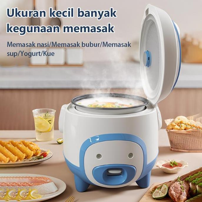 DusKGlow Rice Cooker Mini 1.2Liter/1.8Liter Serbaguna Magic Com Anti Lengket Portable Kecil Low Watt