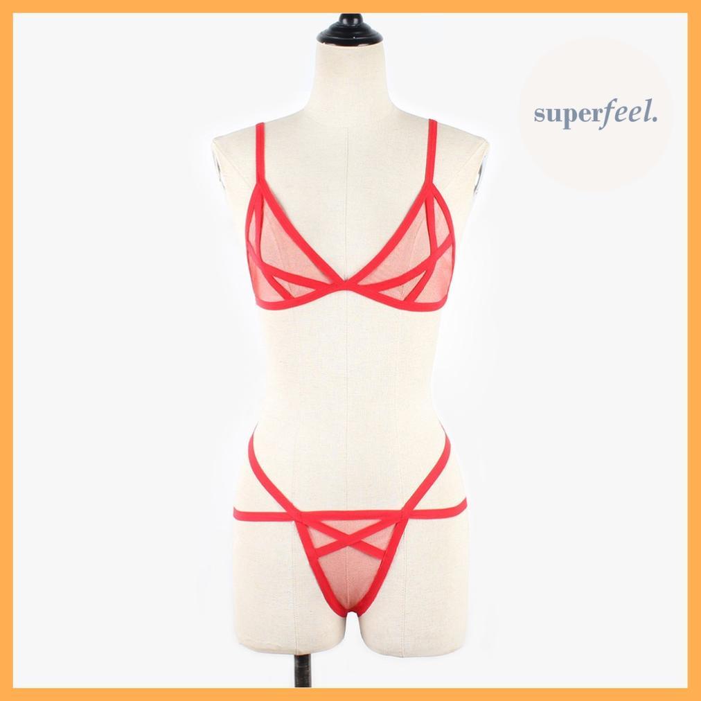 NEW PRODUCT SFL LINGERIE BIKINI SET TRANSPARAN WANITA PEREMPUAN PREMIUM CD KOLOR BH BRA SEXY SEE THR