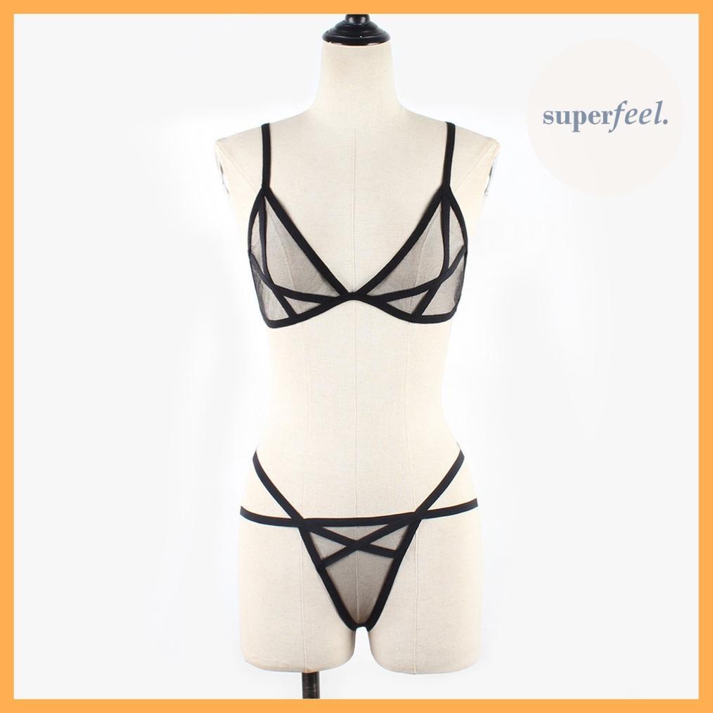 sale SFL LINGERIE BIKINI SET TRANSPARAN WANITA PEREMPUAN PREMIUM CD KOLOR BH BRA SEXY SEE THROUGH TR