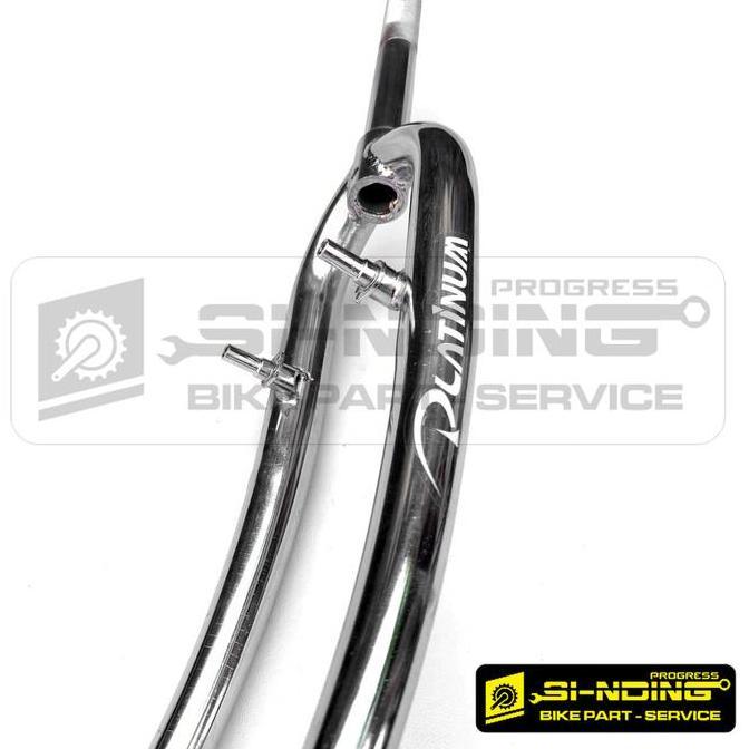 FORK RIGID CHROME SILVER PLATINUM TAIWAN SEPEDA FEDERAL COMMUNTER 26 INCH DRAT  CANTILEVER V BRAKE O