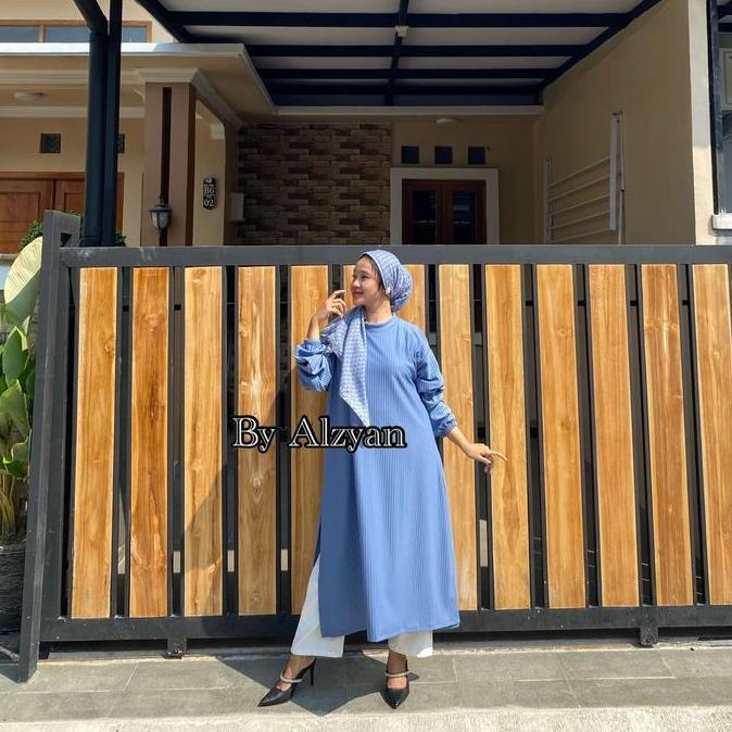 Cantek- By Zayyenna - Long Tunik Jumbo Knit Premium / Long Tunik Jumbo Ld 130Cm / Tunik Knit Jumbo