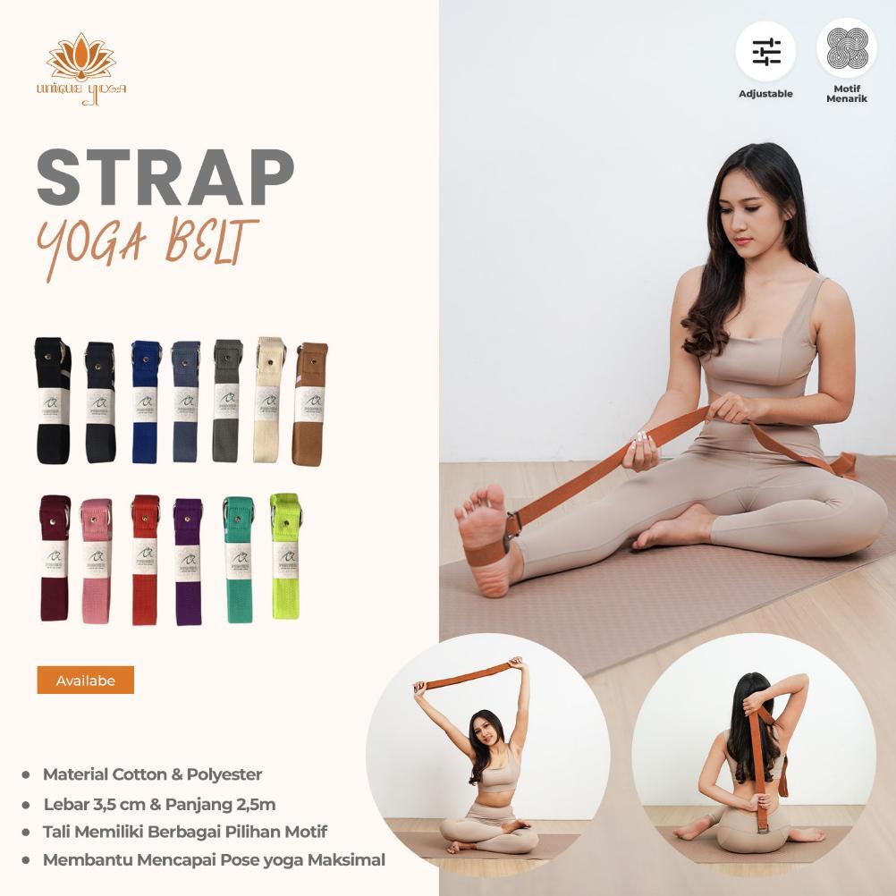 Strap Yoga Premium Polos / Strap Yoga Motif / Belt Yoga Motif / Belt Besi Yoga / Dring Yoga Belt / B