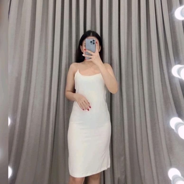 Cuci Gudang Midi Dress Slim Fit - Dress Korea - Sexy Dress - Dress Hitam - Dress Tali Kecil - Dress 