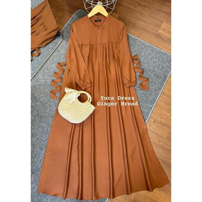 Grosir Yura Dress By Allia Collection | Gamis Fenomenal Bahan Katun Rayon Twill Pasti Adem