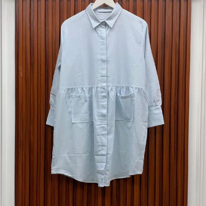 Sale Tunik Wanita Katun Linen Carmelo Premium  Polos Babydoll Carmello