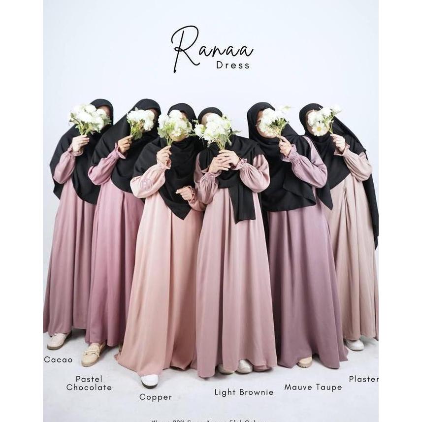 Grosir Ranaa Dress By Pelangi Hijab Ph | Bahan Rayon Twill | Adem Nyaman Syari Ekonomis