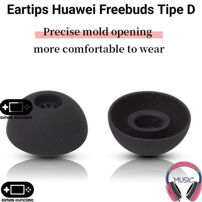 DY111 - Eartips Huawei Freebuds Tipe D silicone silikon ear tips tip karet rubber huawei freebuds 6i