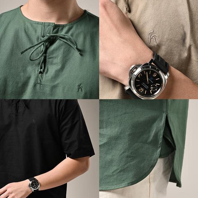 QUDS by KAUM ADAM -  Kemeja koko modern bahan premium lengan pendek