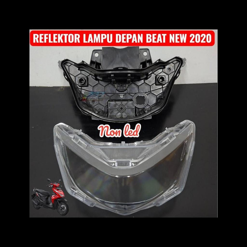 housing batok reflektor lampu depan beat new 2020 deluxe street K1A set mika lampu depan berkualitas