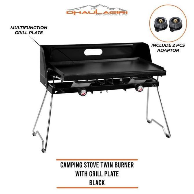 Mosquebarbara - Kompor Camping Pangang Bbq Multifungsi Dhaulagiri Twin Burner Grill