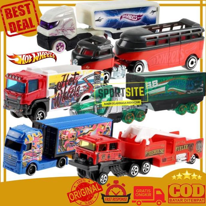 Hot Wheels Trailer Truck Diecast Mainan Die Cast Mobilan Hotwheels