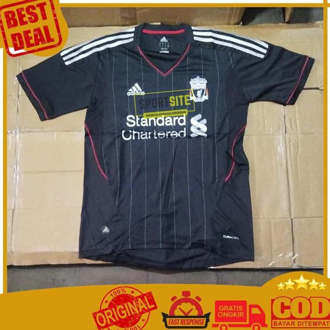 Kaos Adidas Jersey Liverpool F.C. Away 2011 2012 Climacool Football Club Soccer Running Sports Shirt