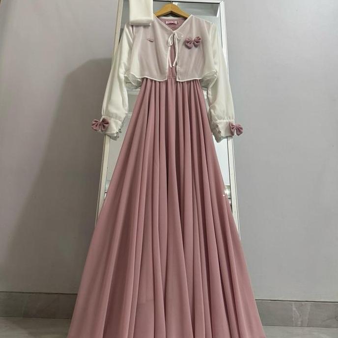 (BEST SELLER) Falisha gamis set hijab by Daily Ukhti boutique