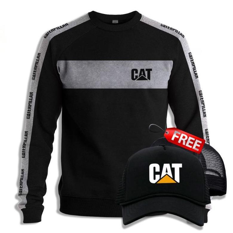 BEST SELLER SWEATER CATERPILAR EXCAVATOR CREWNECK BAHAN ORIGINAL FLEECE ALL SIZE S M L XL XXL