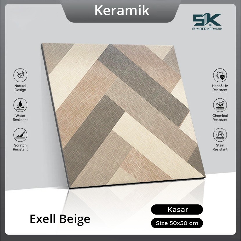KERAMIK LANTAI EXEL BROWN 50X50 CONCORD