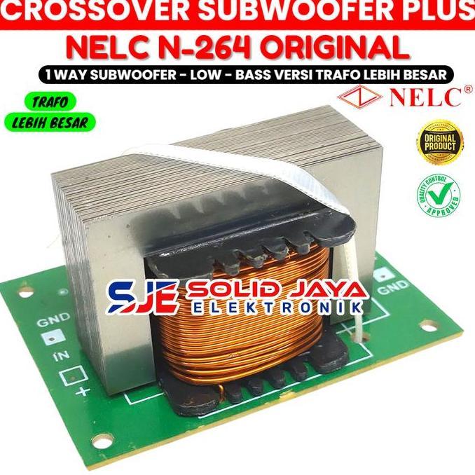 Trikikal- Crossover Subwoofer Plus 1 Way N264 Nelc Crosover Sub Subwofer Low Bass Sub Woofer Crossov