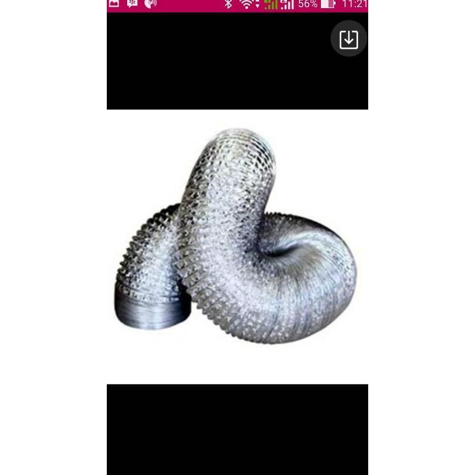 Selang Flexible Fleksible Cerobong Asap Alumunium Anti Karat 4"