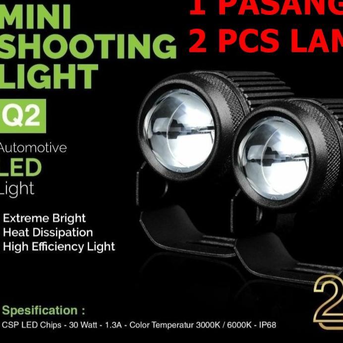 LAMPU LED TEMBAK SOROT LASER 2 WARNA ORIGINAL LUXIMOS LED Q2 GARANSI 1 TAHUN