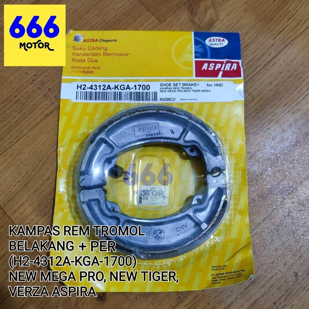 KAMPAS REM TROMOL BELAKANG +PER (H2-4312A-KGA-1700) NEW MEGA PRO, NEW TIGER, VERZA ASPIRA
