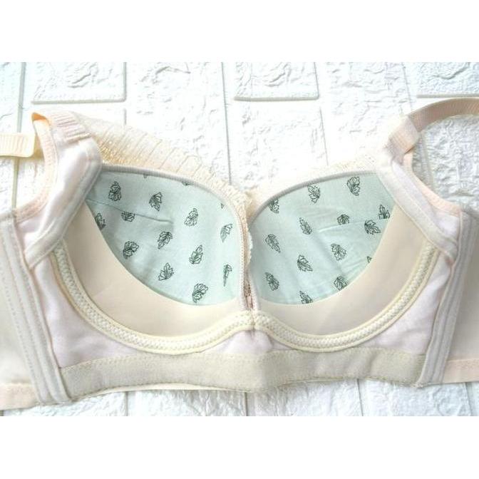 Wkwx- Bbl 127 Pushup Bra Wanita Bh Busa Tebal Sedang Berkawat Cup B Penutup Samping Lebar Kait 4 Sea