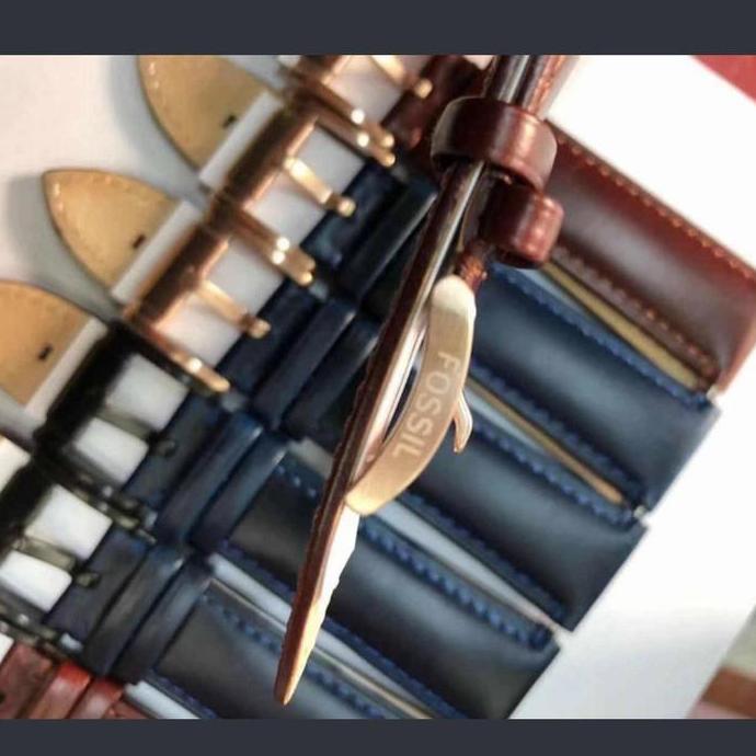 Wgwg- Strap Jam Kulit Asli Tali Jam Fossil Original 20Mm 22Mm Buckle Fossil