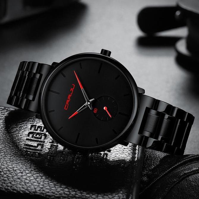 Wgwg- Jam Tangan Elegan Pria Crrju Submariner Model Abadi Fashion Penjualan Panas Jam Kuarsa Tahan A