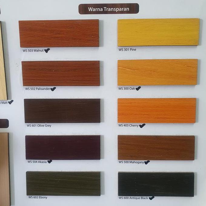 Wbex- Cat Woodstain Kayu Mowilex Water Based 503 Warna Walnut 1L