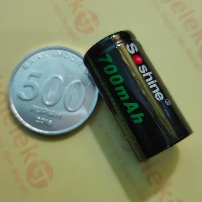 (Allthebest) Soshine RCR123A CR123 16340 Li-ion 3.7v 700mAh Pin Top Non-Protected