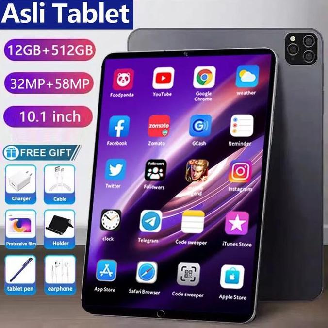 [Expert] Tablet PC Asli Galaxy Tab Baru 10.1inch 12GB + 512GB Tablet Android