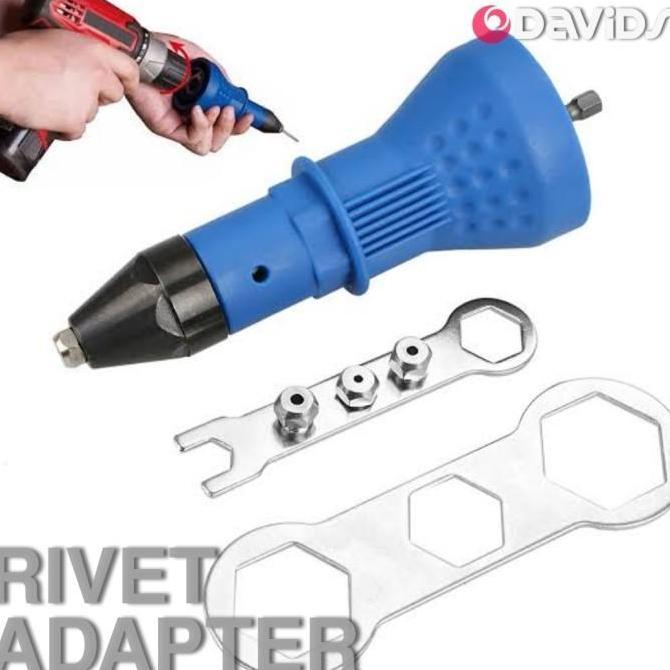 (Allthebest) Alat adaptor rivet adapter bor cordless