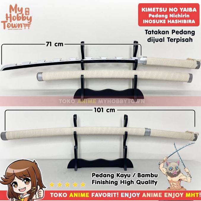 Replika Pedang Bambu Demon Slayer Kimetsu no Yaiba Inosuke Hashibira Terlaris