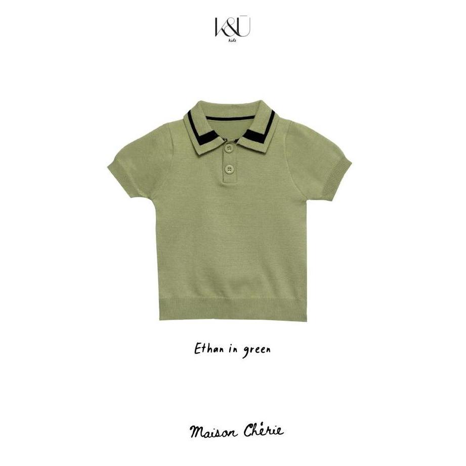 KUKAI Kids | Ethan Polo Top - Kaos Polo Rajut Anak Laki-laki - Kaos Polo Knit Anak Laki-laki - Kids 