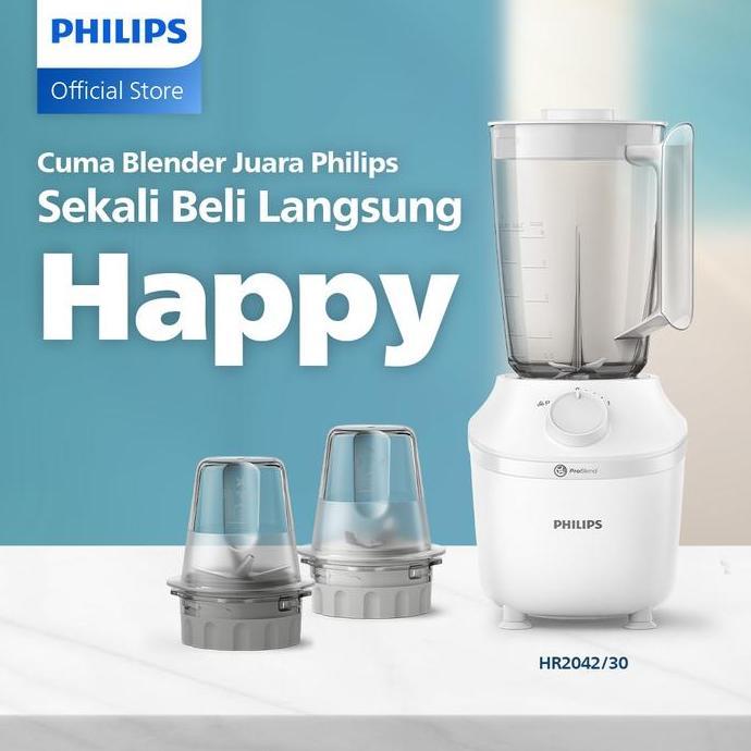 Blender Philips Plastik 1 Liter - 3000 series HR2042/30 - Blender Jus - Blender Juicer- Blender Terb