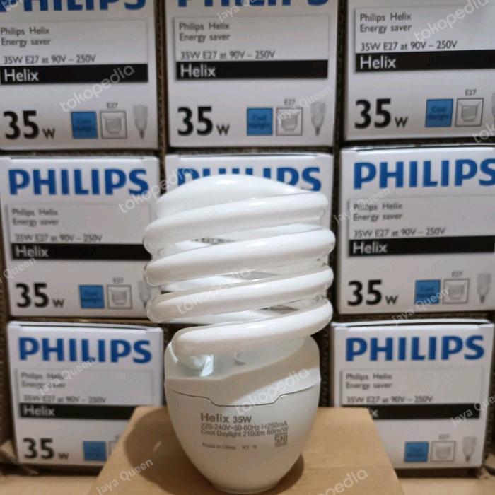 Philips Lampu Ular Tornado Helix 35 Watt Cahaya Putih 35W E27 90V-250V Energy Saver Philips Helix