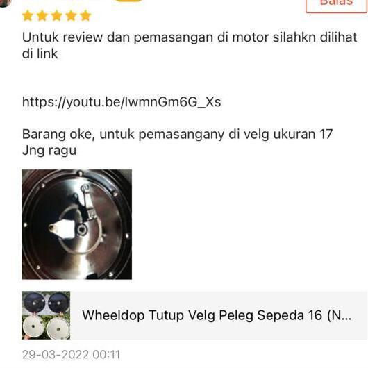 Wheeldop Tutup Velg Peleg Sepeda 20 Diameter 39Cm Original Dan Terpercaya