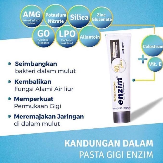 Whtting- Pasta Gigi Enzim 40 Plus 124Gr Untuk Gigi Sensitif