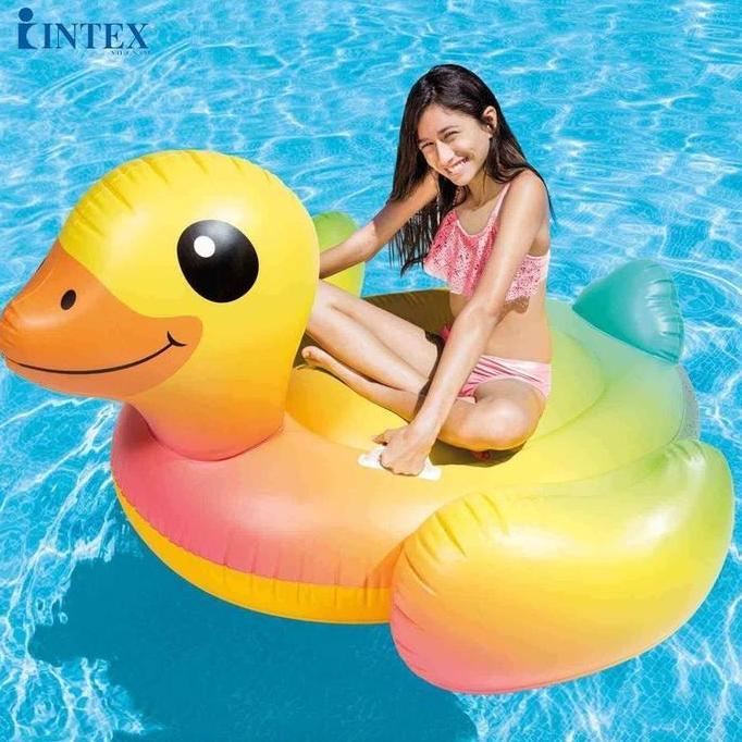 INTEX 57556 PELAMPUNG Bebek Yellow Duck Ride On