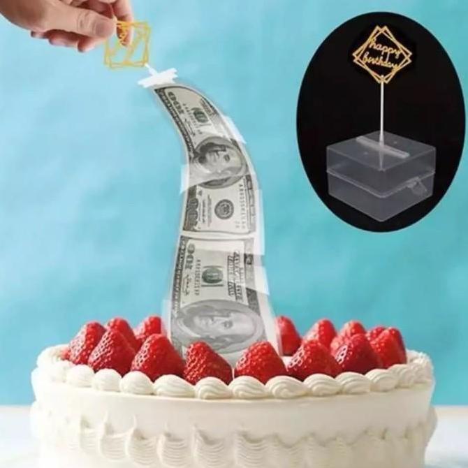 Kirimcoyy- Cake Money Box Cake Atm Box Kotak Uang Untuk Money Cake Kue Tarik Uang