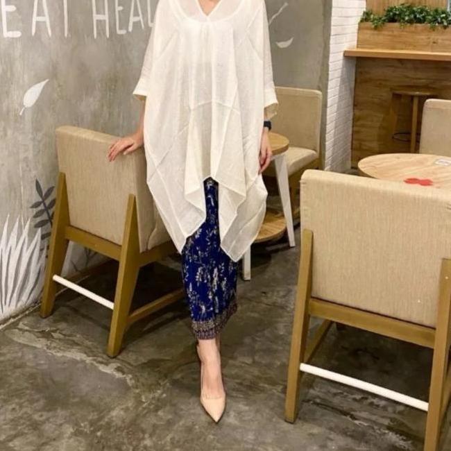 BLOUSE KAFTAN TUNIK ARUNA VISCOSE SEMI SUTRA (hanya atasan)