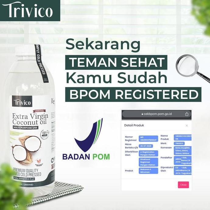 Healtiwi- Trivico Vco Virgin Coconut Oil 250Ml / Minyak Kelapa Murni Coconut Oil