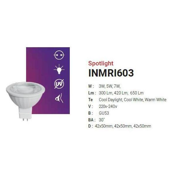 (Allthebest) Lampu LED SPOTLIGHT IN LITE MR16 Bohlam INLITE LED 5W 5 Watt MR16