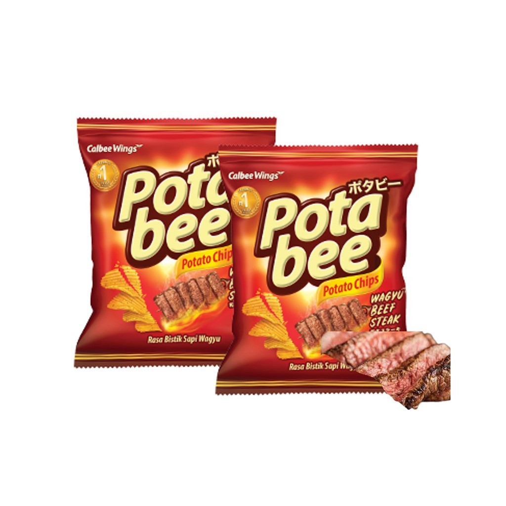 Potabee Keripik Kentang Wagyu Beef Steak 65 gr x2 - Gambar 2