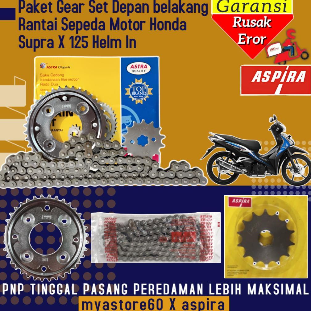 ORIGINAL ASPIRA Paket Set Rantai Gear Belakang Gear Dpn 420-14T Gear Blkg 420-36T Rantai 420-108L Se