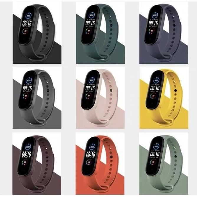 Strap Xiaomi Mi Band 6 5 4 3 Tali Pengganti Xiaomi Mi Band 6 5 Polos