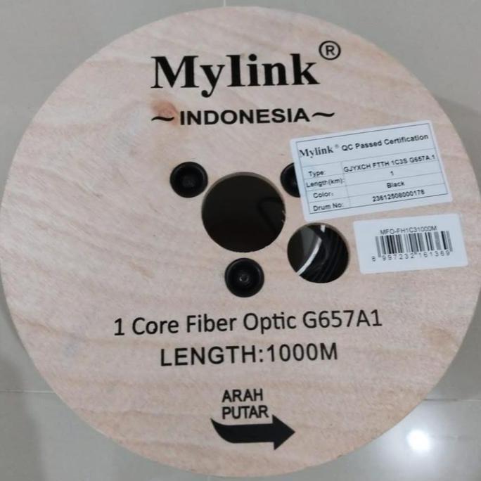 Lansungkirim- Kabel Fo Dropcore 1 Core 3 Sling Merk Mylink Panjang 1 Roll 1000 M.