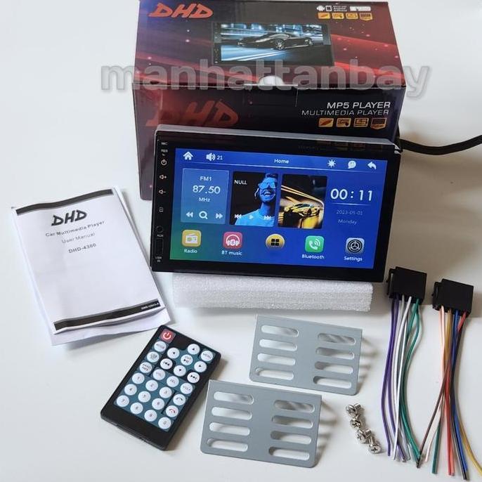 Head Unit Double Din Full Glass Touch Panel 7 Inch DHD-4300