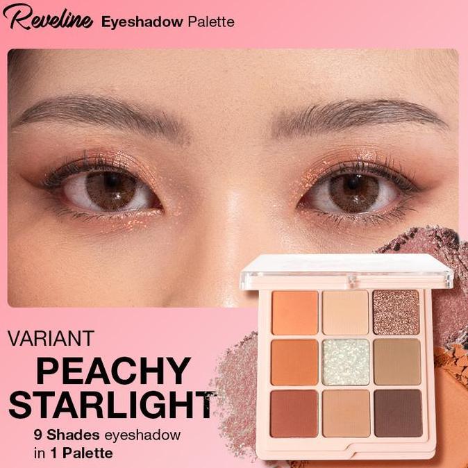 Cod,Bisa- Reveline 2Pcs Eyeshadow Palette (9Gr) Bpom  | Bundling Dazzling Gleam Peachy Starlight + B