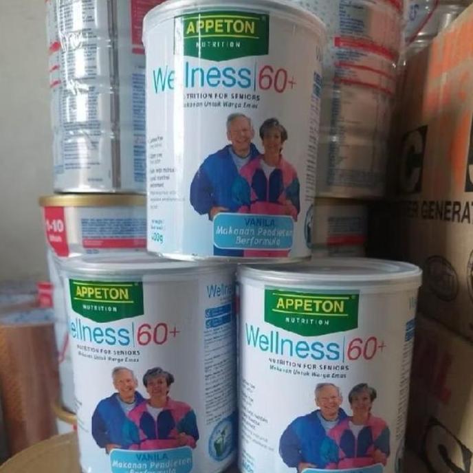 Milkouit- [Original Malaysia] Susu Lansia Orangtua Appeton 60+ 400 Gram 900 Gr Rasa Vanila Wellness 