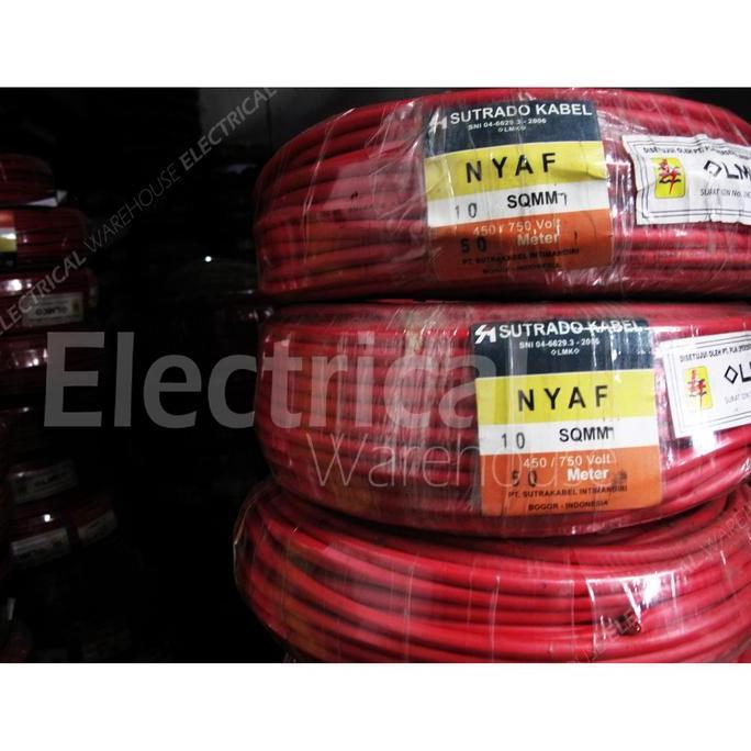 Fastrik- Kabel Nyaf Tunggal Serabut 1X10Mm (1 X 10 Mm 10Mm) Sutrado Original