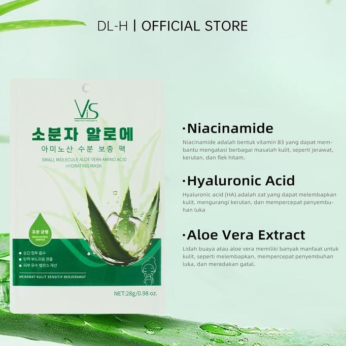 Bytcwr- Dl-H Masker Wajah Vis 10 Pcs Mencerahkan & Membuat Kulit Glowing Dengan Brightening Glow Ski